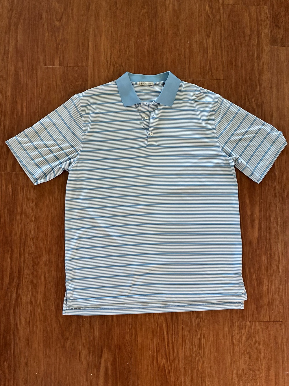 Diamond Supply Co. Sky Blue & White Striped Polo